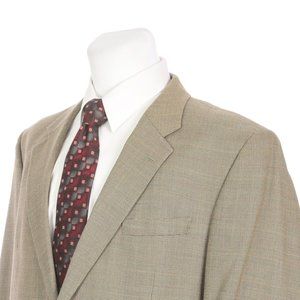 Jos A Bank Silk Wool Beige Nailhead Sport Coat